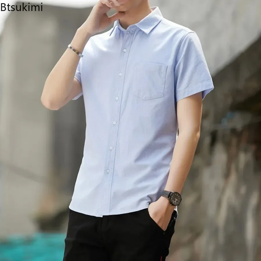 2026 Men's Casual 100% Cotton  - Oxford Cotton Casual Shirt Business ulasan dan harga