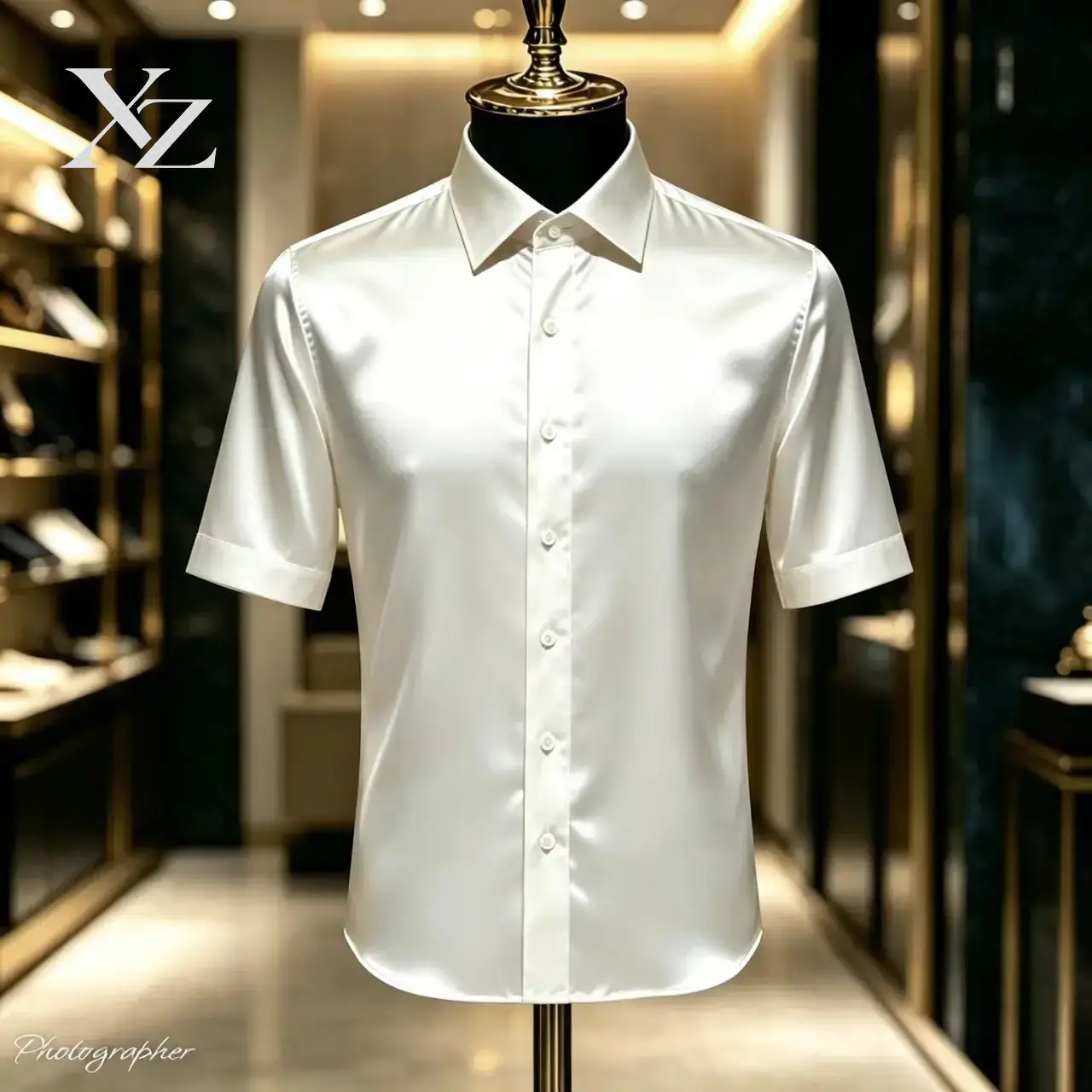 Premium Men's Solid Color Sati - Mens Satin Silk Dress Shirt ulasan dan harga