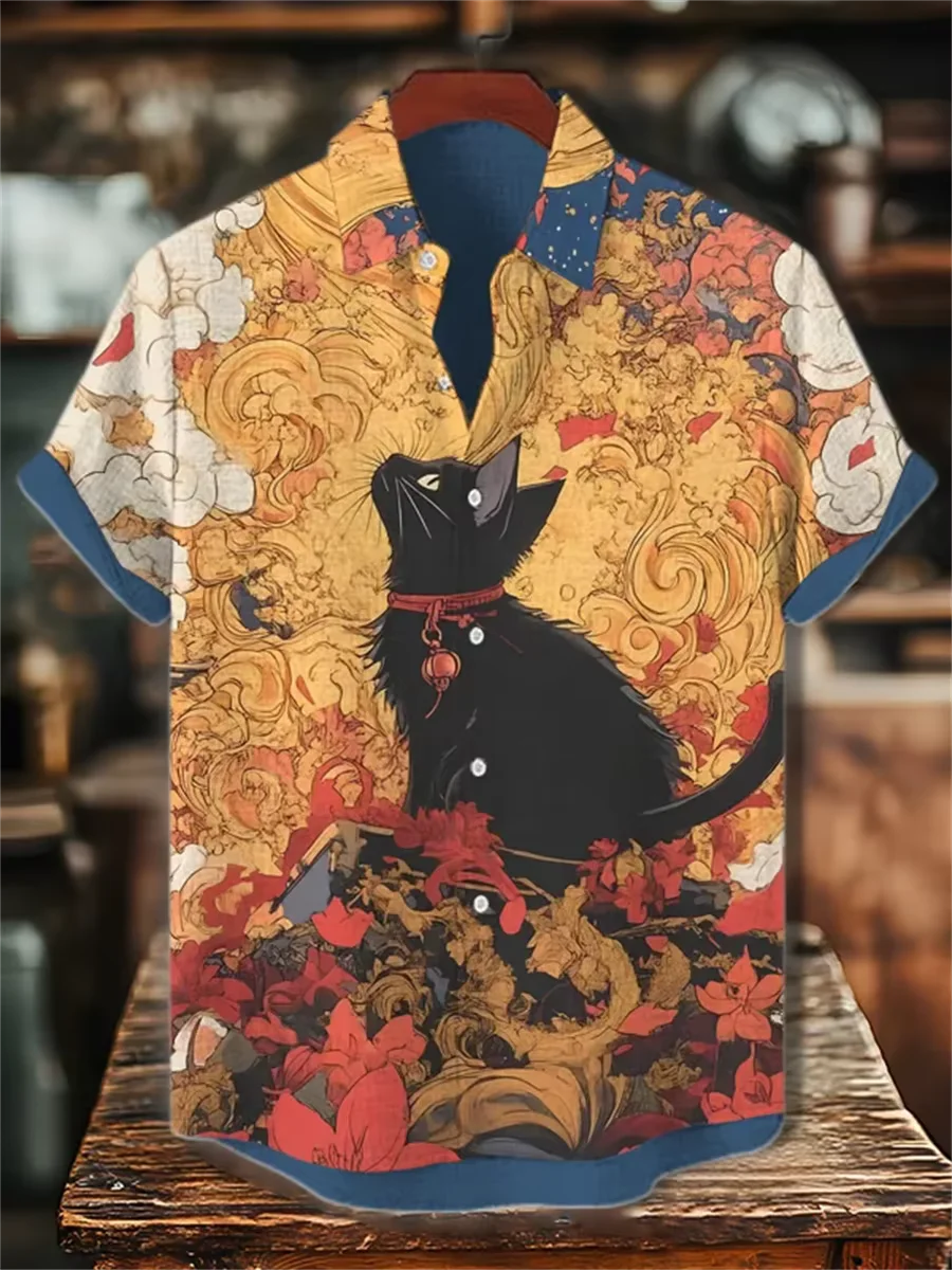 Men's Hawaiian Short Sleeve Sh - Vintage Hawaiian Floral Shirt ulasan dan harga
